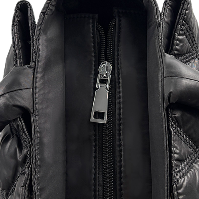 black quilted bag