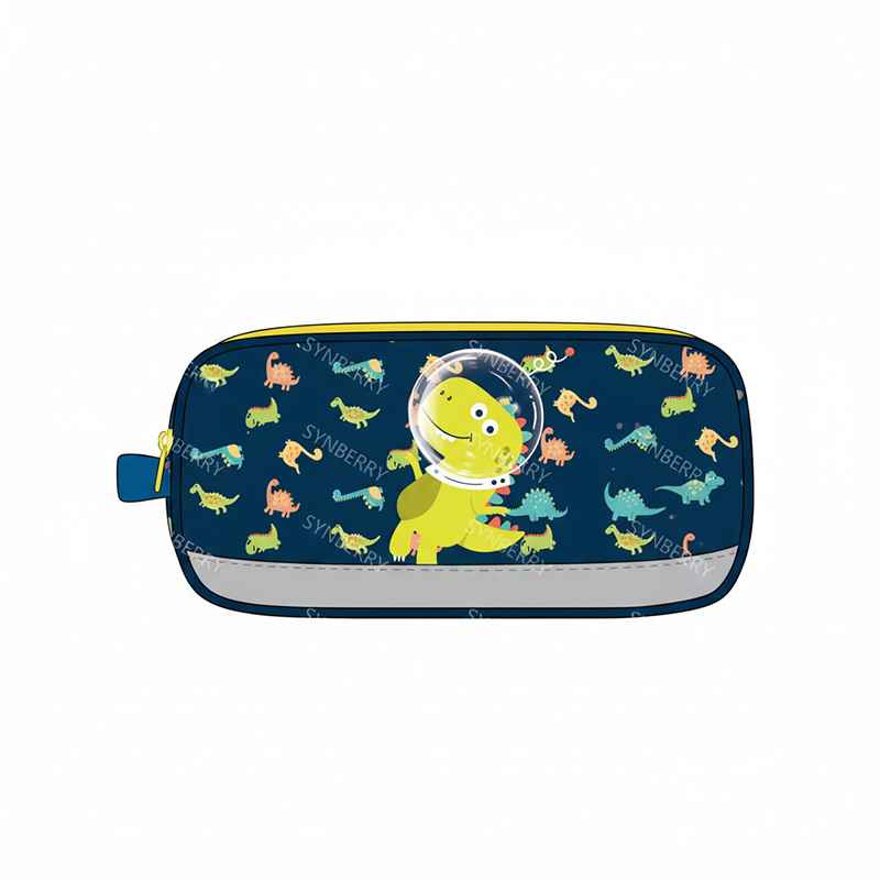 Space Dinosaur Navy Kids Pencil Case
