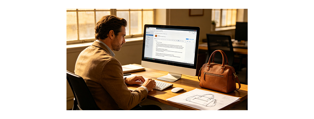 Email communication between the customer and the factory
