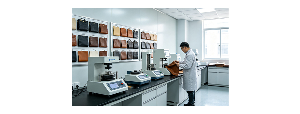 Leather material testing lab quality inspection for handbag oem Leather material testing lab quality inspection for handbag oem