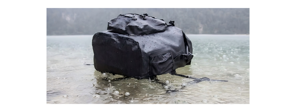 A water wading backpack made of TPU composite waterproof fabric