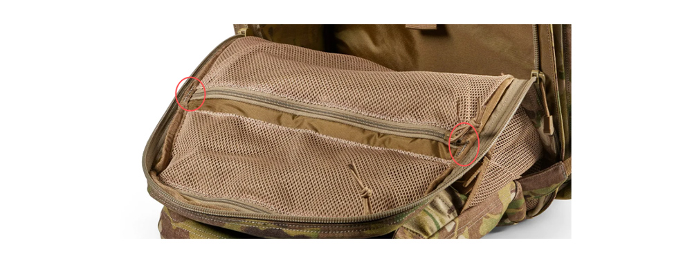 Demonstrate bartack workmanship at zipper head end and zipper tail end