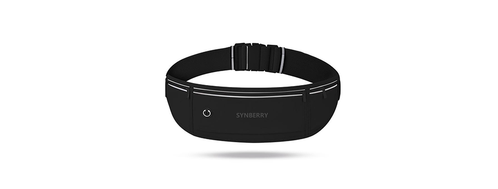 The Synberry running belt is made of a blend of spandex and nylon