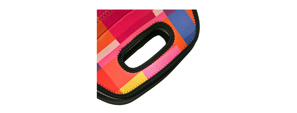 Image display of sewing marks on chloroprene rubber fabric