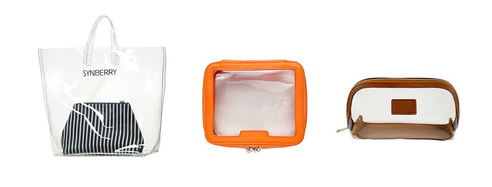The material of the bag shown in the picture, from left to right, is PVC, TPU, and EVA